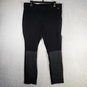 Calvin Klein Womens Black Gray Leggings Pants XL Extra Large‎ Athleisure